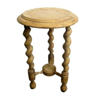 Barley Twist Wood Side Occasional Wine Table Pedestal Plant Flower Stand 16.14"