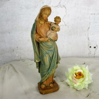 Virgin Mary Our Lady Madonna Italian Resin Statue Infant Child Malsiner 9.84"