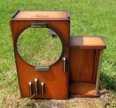 Vintage art deco Medicine Wall Bathroom Cabinet Round Mirror Apothecary