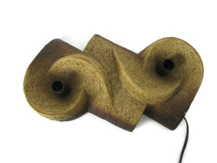 wall Mounted light sconce Brutalist retro Lamp Earthenware Stoneware Dutch WOW