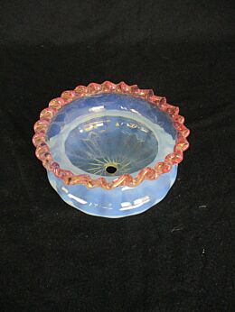 Venetian Murano Chandelier Part Hand Blown Blue Art Glass reclaimed Bobeche