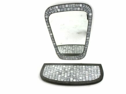 Ornate Wall Mounted Console Mirror Vanity Hallway Vintage Mosaic Tiles Beveled Glass