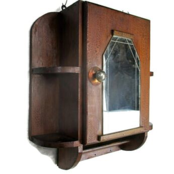 Art Deco Wood Medicine Wall Kitchen Bathroom Wall Cabinet Apothecary Letter box