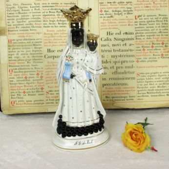 Black Madonna Notre Dame De Hal Halle Statue Porcelain Collector HTF 11.02"