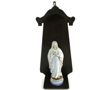 hand Carved Wooden Chapel Niche for Statue Edwardian Style Standing and Hanging