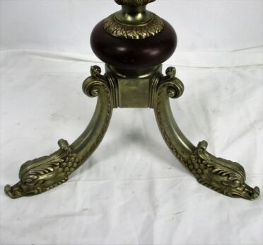 Standing Hall Tree Coat Rack Ornate Wooden Stem Fish Legs Base Gorgeous HTF
