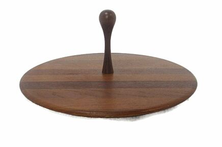 Vintage Danish Modern Teak Rotating Tray Lazy Susan  Digsmed Nissen Denmark Large