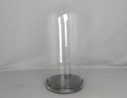 antique Round Hand Blown Glass Dome Globe Steampunk Display 16.02" D 6.88"