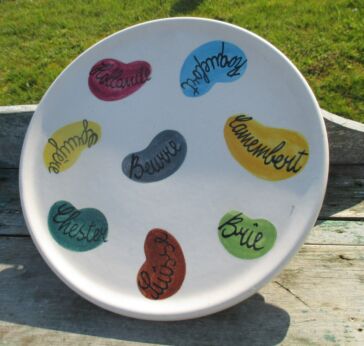 50's Elchinger French Cheese Plate Platter Serving Dish Tray Ceramic Marked