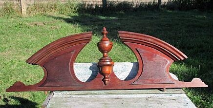 Small Wooden Carved Pediment Ornamental Overdoor Architectural