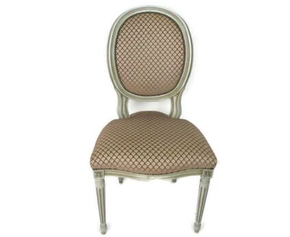 Vintage Dining Chair Fauteuil French Provincial style Carved Wood Hobnails Lovely Romantic
