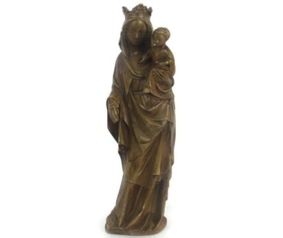 Statue Virgin Mary   Our Lady Madonna with Infant Jesus Large Plaster 20.86"