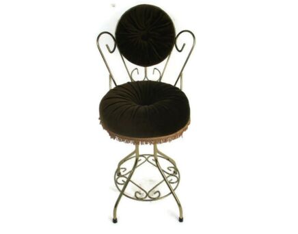 Vintage Chiavari-Style Chair Brass Hollywood Regency Italian Piano Lounge Rare
