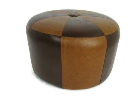 Retro Patchwork Footstool Stool Pouf Cut and Sew Ottoman Vintage Funky Seat