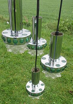 Vintage Space Age Danish Modern Mid Century Chandelier Era Eames Sputnik Atomic Chrome