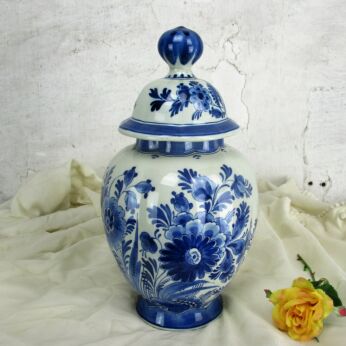 Porceleyne Fles Marked Delft Vase Urn Blue White 1947 Hand Painted Dutch 11.41"