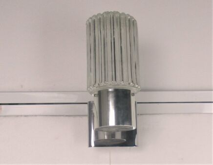 Retro Mid Century Modernist Graewe Space Age Wall Sconce Round Clear Glass