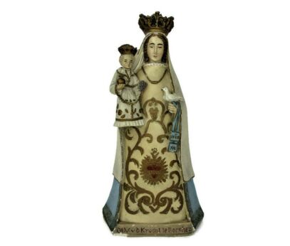 Statue Our Lady of Krocht Bornhem Madonna Infant Child Plaster Collector Extremely HTF 16.33"