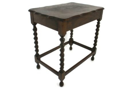 Barley Twist Wooden Nesting Stacking Side Table Barn Country Style Mid Century