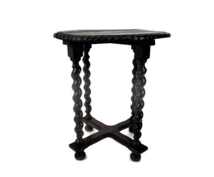 Barley Twist Wood Side Occasional Coffee Table Pedestal Plant Stand ornate Hand Carved Gorgeous