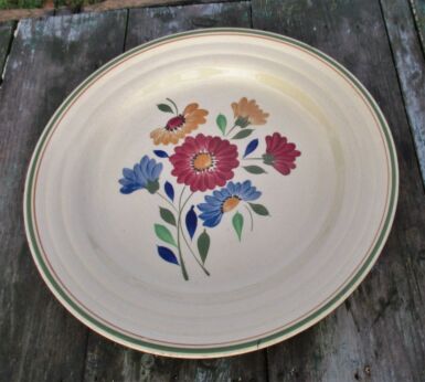 Large Boch La Louviere Plate Charger Beautiful Flower Pattern