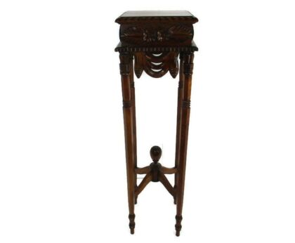 Hand Carved Ornate Wooden Pedestal Plant Bonsai Stand Vintage gorgeous WOW