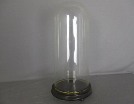 Antique Round Hand Blown Glass Dome Globe Steampunk Display Doll Clock 15.15"