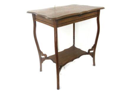 Art Nouveau Pedestal Side Occassional Table Plant Bonsai Stand Two Tier Antique