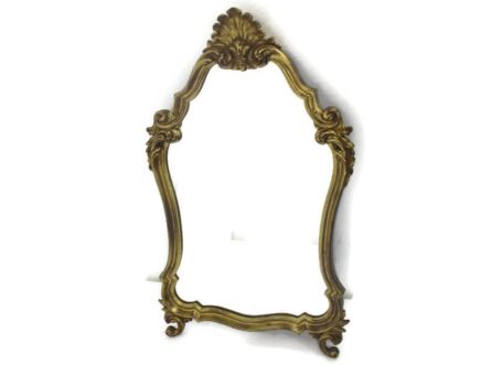 Gorgeous Large Ornate Oval  Wood Wall Hanging Mirror Romantic Hollywood Regency French Provincial