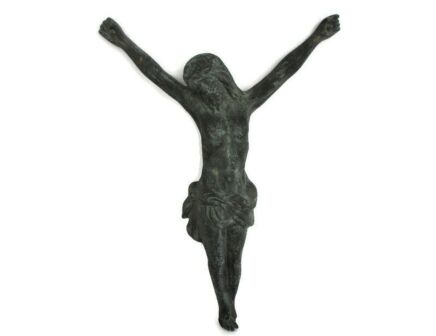 Gorgeous Antique Brass Bronze Corpus Jesus Christ Church 19th 20th Century 22.24"
