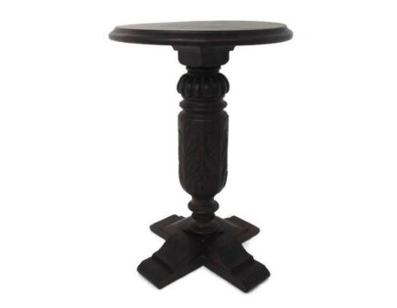 Gorgeous Large Ornate Hand Carved Wood Side Display Table Pedestal Plant Bonsai Stand Mid century Modern Country Farmhouse