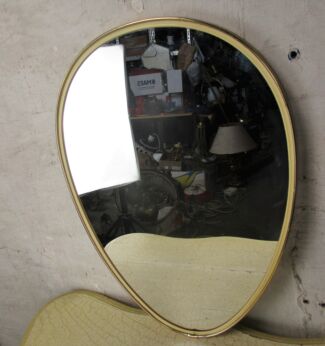 Vintage Oval Bathroom Mirror Seventies Retro White Frame 70s