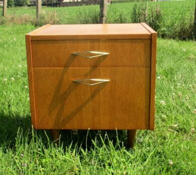 Vintage Nightstand Cabinet Mid Century Modern End table Modernist