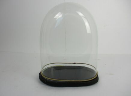Antique Victorian Oval Hand Blown Glass Globe Dome Doll Clock 19.48" H 15.74"!!