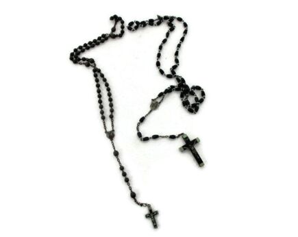 2 Rosaries Vintage Rosary Beads Priest Nun Wood and Hard Plastic Brown