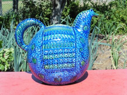 Rare Mid Century Italian Ceramic Rimini Blue Horse era Bitossi Raymor Aldo Londi