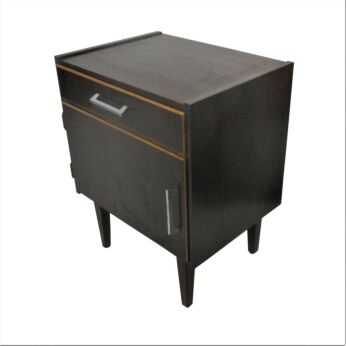 Vintage Funky Two Toned Nightstand Wood Mid Century Modern style End table Commode