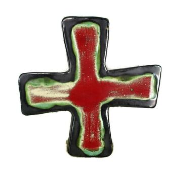 Mid Century Modern Ceramic Modernist Crucifix Abstract Era Amphora Perignem