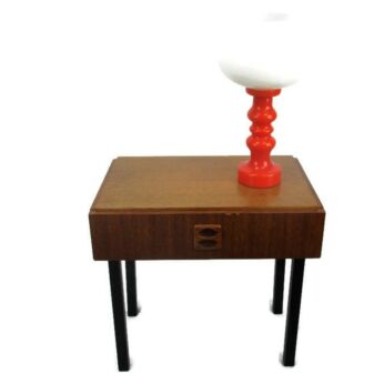 Vintage Nightstand Wood Mid Century Danish Modern style End table Commode Funky