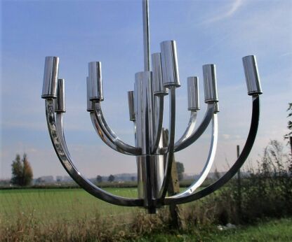 12 Lights Chandelier Stainless Steel Style Sciolari Boulanger