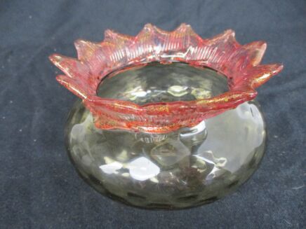 Venetian Murano Chandelier Replacement Part champagne Pink Shade Glass Reclaimed