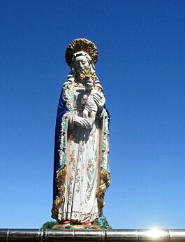 Gorgeous Statuette Virgin Mary Madonna E. Pattarino Terracotta Signed Florence