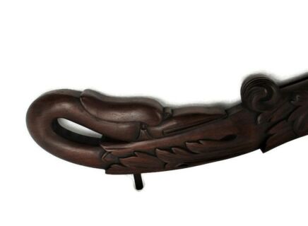 Pair French Corbels Ducks Hand Carved Wood Brackets Architectural Heraldic Finials