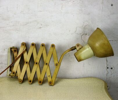 Industrial Machine Age Scissor Wall Lamp Expanding Mounted Steam Punk