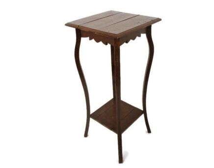 Art Nouveau Style Pedestal Table Plant Flower Stand Side Table Two Tier Barn Country style Wood