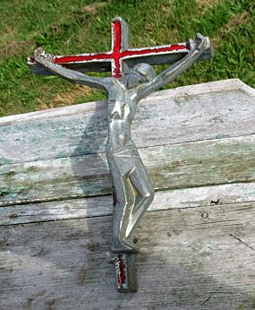Mid Century Design Ceramic Modernist Crucifix Fat Lava Collector 12.4"