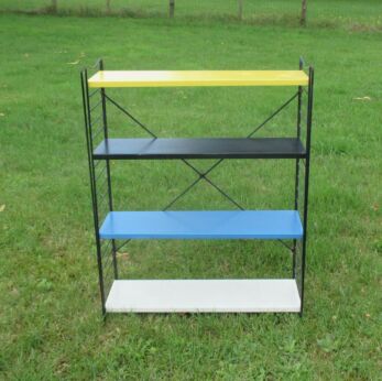Retro Authentic Tomado 60s Midcentury Design Standing Wall Shelf Unit Marked Rare