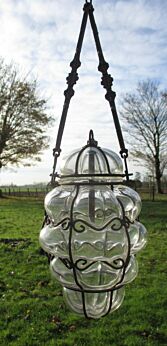 Era Murano Caged Chandelier Clear glass Ceiling Light Ali Baba Style Lamp