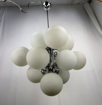 Mid Century Atomic Sputnik Cinema Chandelier 13 Glass balls era Kaiser Sciolari