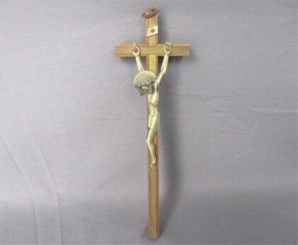 Lovely Wall hanging Crucifix Cross Modernist Brass Corpus Wooden Crucifix